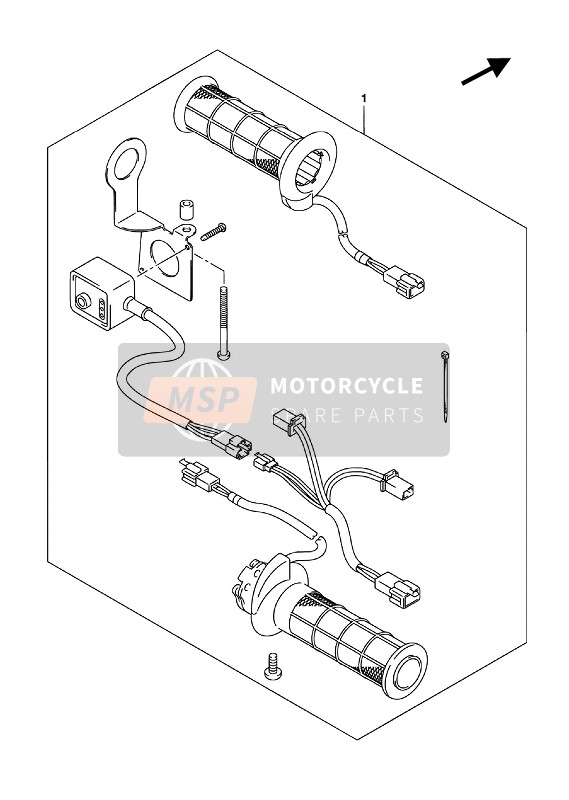 Suzuki UH125A BURGMAN 2016 Poignée chauffante (Optionnel) pour un 2016 Suzuki UH125A BURGMAN